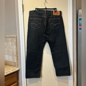 Levi’s Men's 501 Straight-Fit Button Fly 100% Cotton Jeans 38x30 Blue